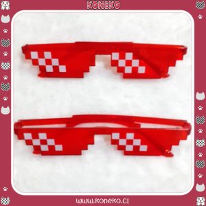 Gafas Pixeladas 8Bits - Rojo