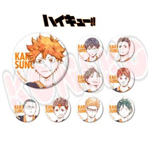 Set 9 Chapas haikyuu!! Karasuno Team 58mm