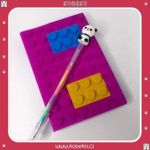 Libreta Lego Corazones Morados