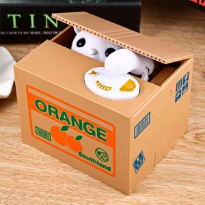 Alcancia Gatito Roba Monedas - Blanco