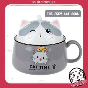 Bowl para Ramen Gatito Gris