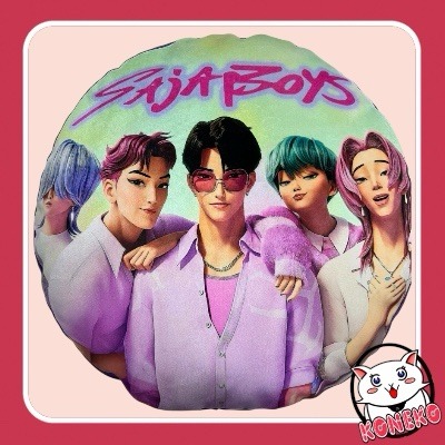 Cojín Redondo Saja Boys - Kpop Demon Hunters